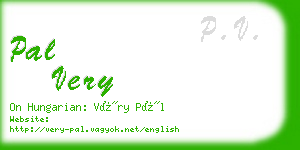 pal very business card